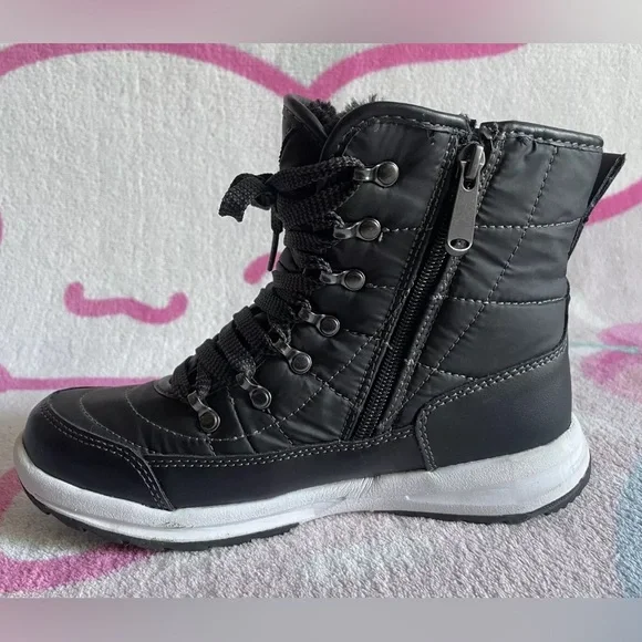 Weatherproof Boots Womens 6 M Katie Side Zip Quilted Winter Snow Bootie Black - Picture 12 of 12